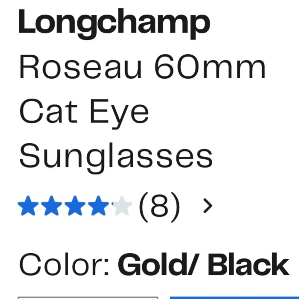 Longchamp Black and Gold Sunglasses - Picture 2 of 12